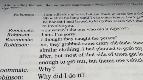 Full Message Exchange Between Conservative Commentator Suspect and Co-resident