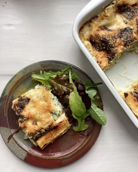 An Inspired Dish for Layered Pasta with Courgette and Three Cheeses